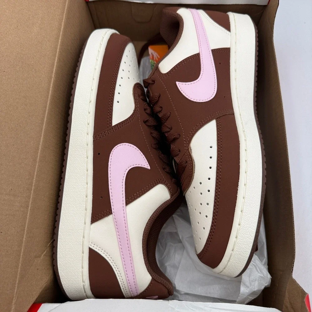 Nike Court Vision Lo P NBK Shoes Womens Size 9 Soft Pearl Pink Foam IM1652 004